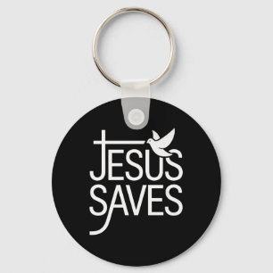 Christan Jesus Saves Premium  Key Ring