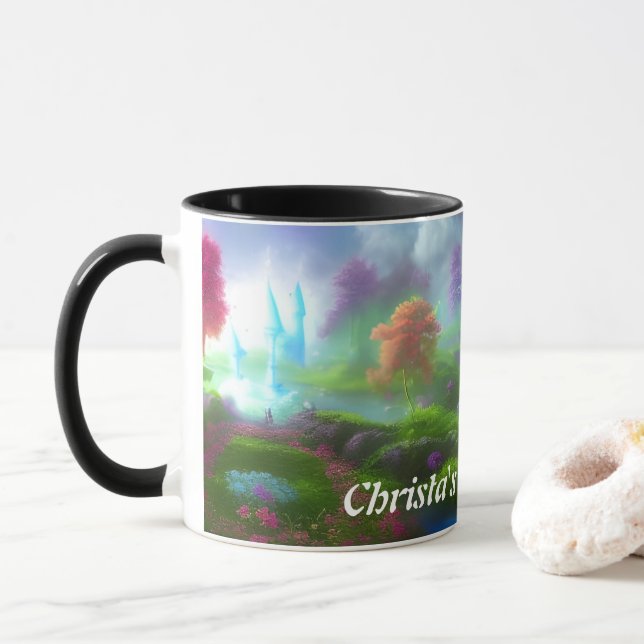 Christa's Morning Tea Personalised Customisable Mug (With Donut)