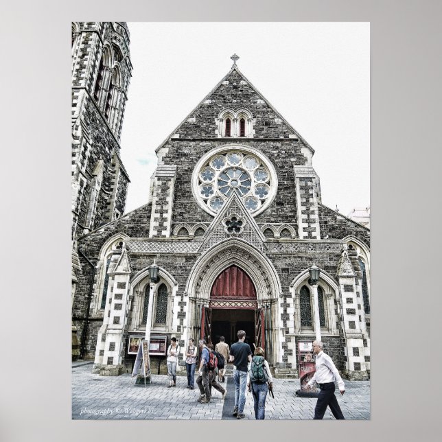 ChristChurch Cathedral, New Zealand Poster (Front)