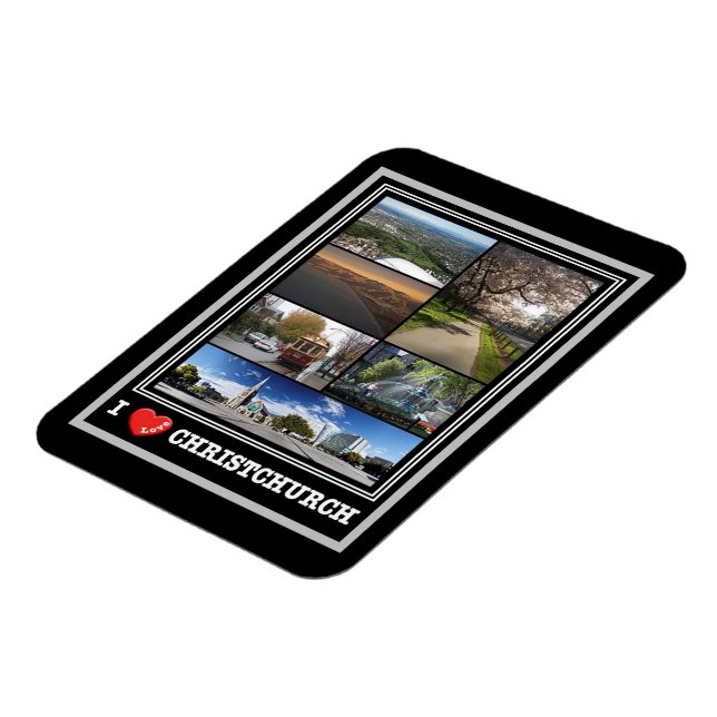 Christchurch - I Love - New Zealand - Magnet (Left Side)