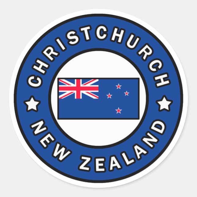 Christchurch New Zealand Classic Round Sticker (Front)
