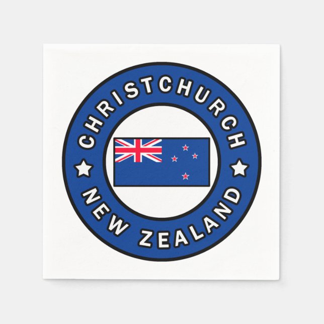 Christchurch New Zealand Napkin (Front)