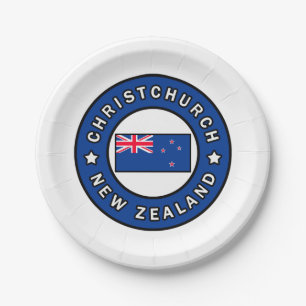 Christchurch New Zealand Paper Plate