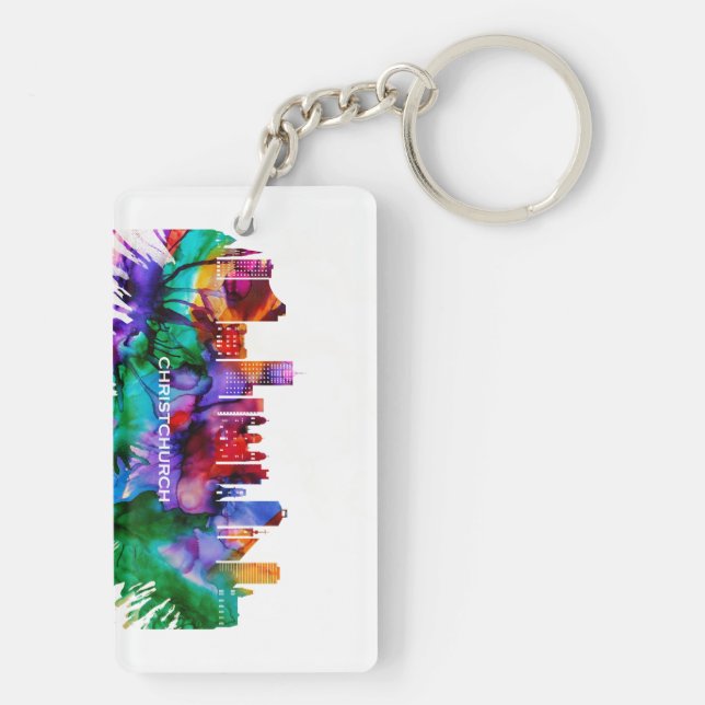 Christchurch Skyline Key Ring (Back)
