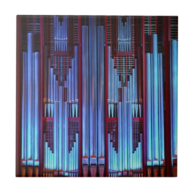 Christchurch Town Hall pipe organ blue pipes Tile (Front)