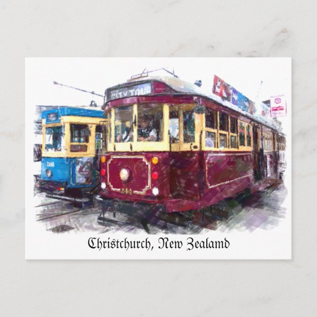 Christchurch Tram Postcard (Front)