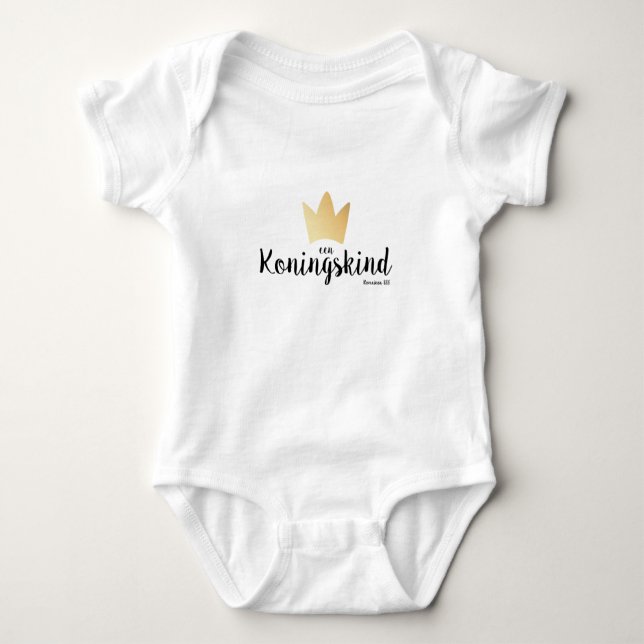 Christelijk baby romper - Een Koningsind! Baby Bodysuit (Front)
