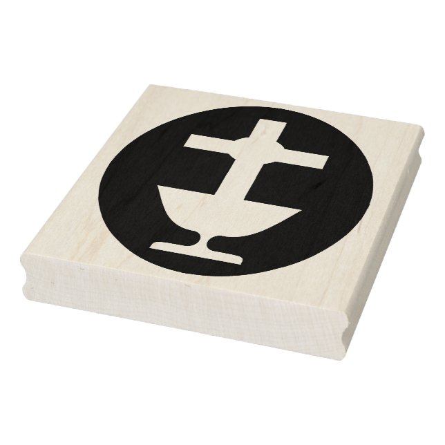 Christening baptise silhouette pattern art stamp (Stamp)