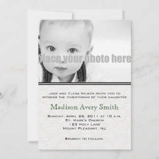 Christening/Baptism/Dedication Photo Invitation