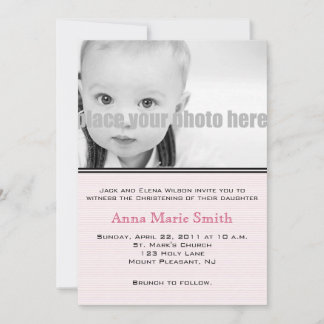 Christening/Baptism/Dedication Photo Invitation