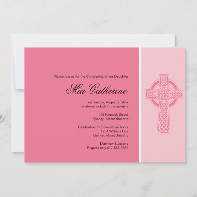 Christening / Baptism Invitation - Personalise (Front)