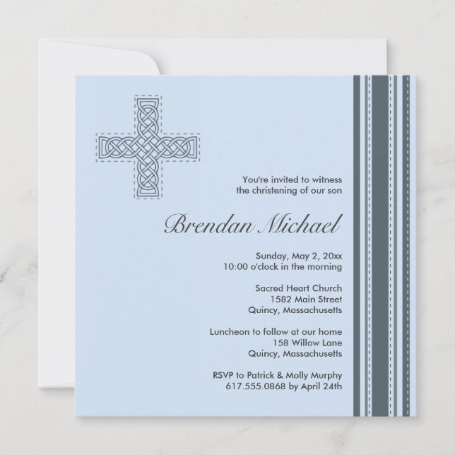 Christening / Baptism Invitation - Personalise (Front)
