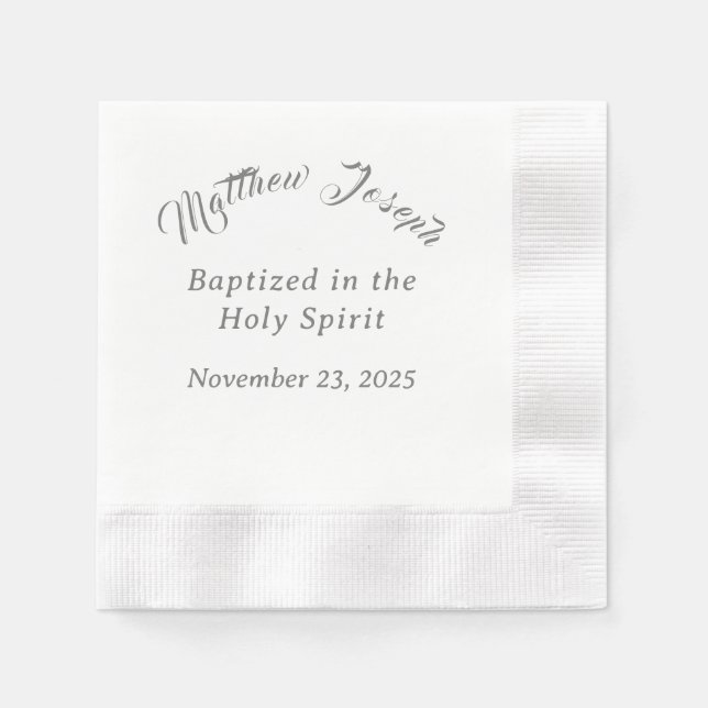 Christening/Baptism  Napkin (Front)