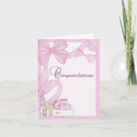 Christening Baptism Pink Congratulations