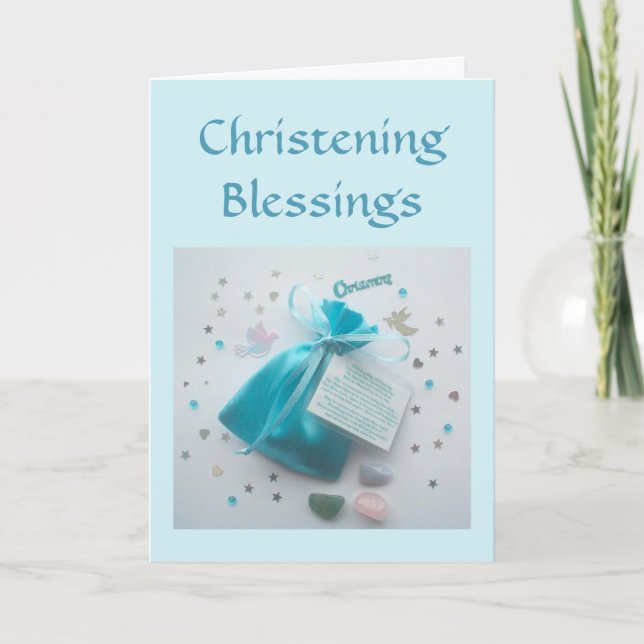 Christening Blessings Card Godson's Christening (Front)