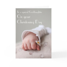 Christening card from Godparent to Goddaughter