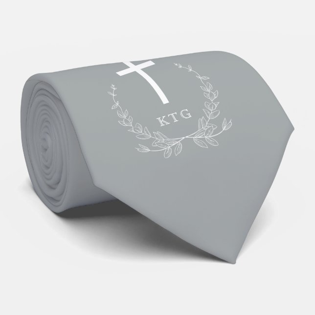 Christening Ceremony | Grey Tie (Rolled)