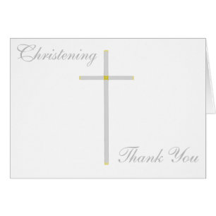 Christening Cross Thank You Cards