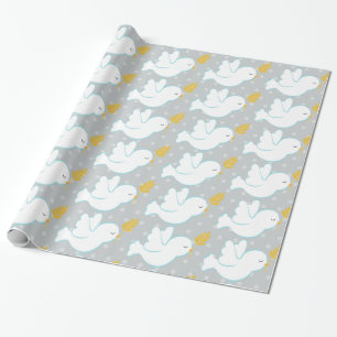 Christening Dove Wrapping Paper