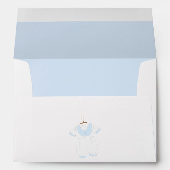 Christening Gown Baby Boy Baptism Envelopes (Back (Bottom))