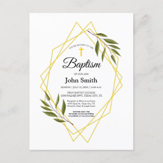 Christening Invitation Postcard