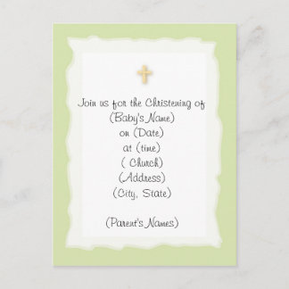 Christening Invitation Postcard
