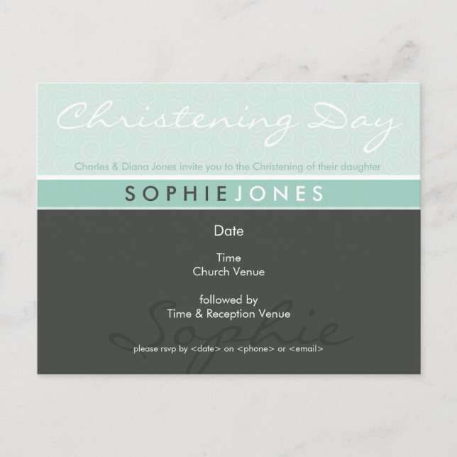 CHRISTENING INVITE :: simply groovy 5 (Front)