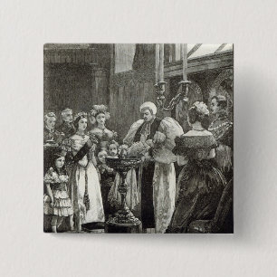 Christening of the Princess Louise 15 Cm Square Badge