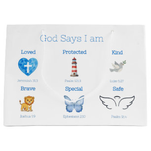 Christening or Baptism Bible Verse Gift Bag