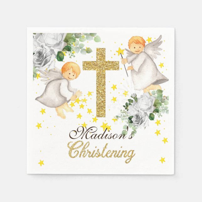 Christening Personalised Gender Neutral Napkins (Front)