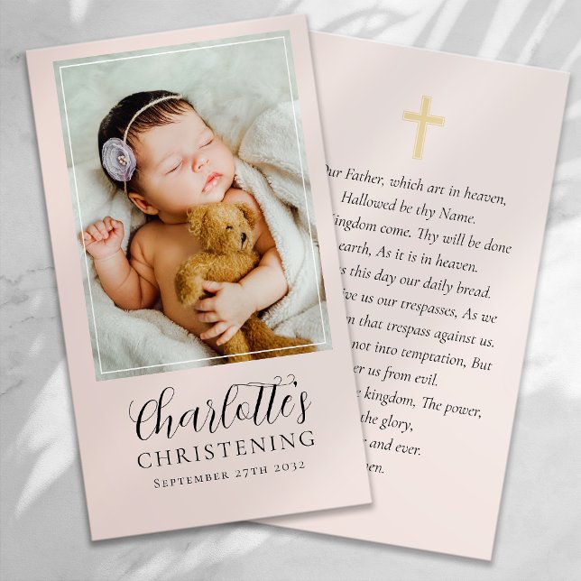 Christening Photo Keepsake Prayer Card (Creator Uploaded)
