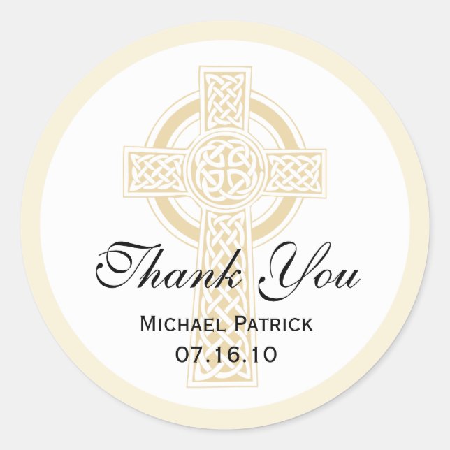 Christening, Shower or First Communion Sticker (Front)