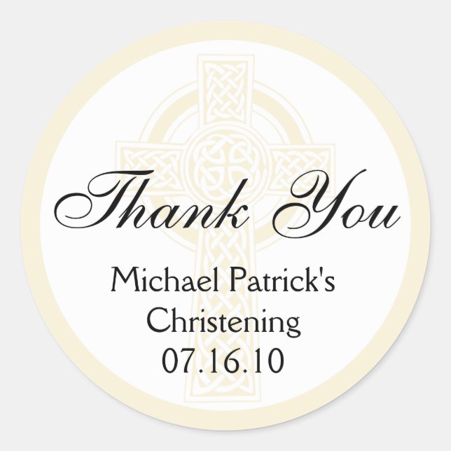 Christening, Shower or First Communion Sticker (Front)