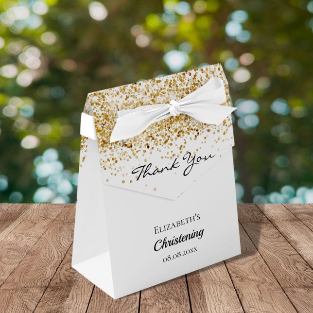 Christening white gold thank you favour box (Creator Uploaded)