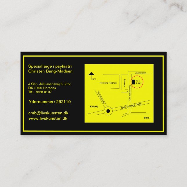 Christen's Business Card. Business Card (Front)
