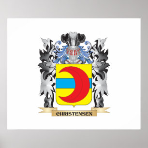 Christensen Coat of Arms - Family Crest Poster