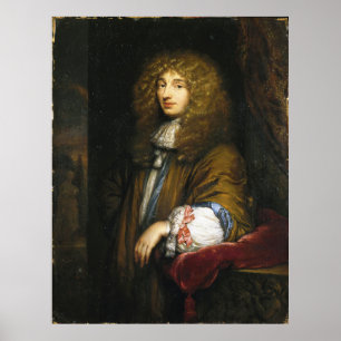 Christiaan Huygens Portrait by Bernard Vaillant Poster