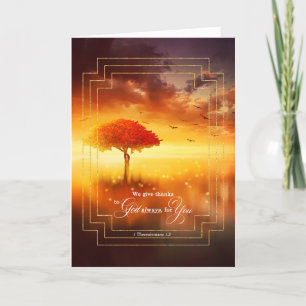 Christian 1 Thessalonians Sunset Waters Thank You Card