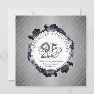 Christian 25th SILVER Wedding Anniversary Card