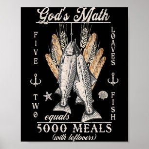 Christian 2 Fishes 5 Breads 5000 Against _2  Poster