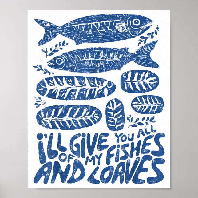 Christian 2 Fishes 5 Breads 5000 Against  Poster (Front)