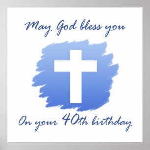 Christian 40th Birthday Gifts Poster