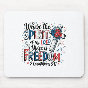 Christian 4th Of July Religious Patriotic Bible Ve Mouse Pad