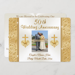 Christian 50th Wedding Anniversary Invitations