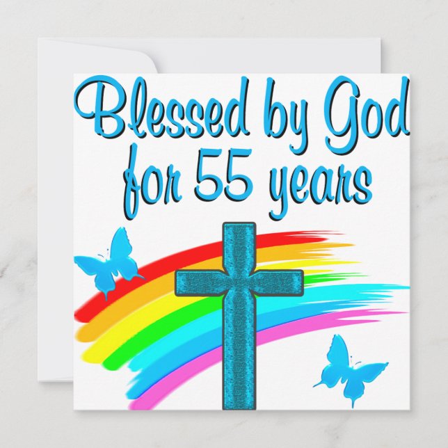 CHRISTIAN 55TH BIRTHDAY CARD (Front)