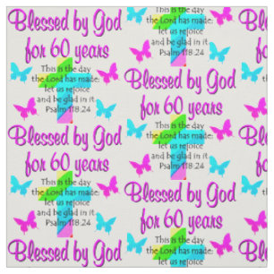 CHRISTIAN 60 YEAR OLD PRAYER FABRIC