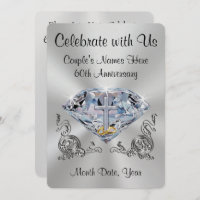 Christian 60th Anniversary Invitations Personalise