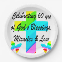 CHRISTIAN 60TH BIRTHDAY CROSS AND BUTTERFLY DESIGN