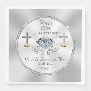 Christian 60th Wedding Anniversary Napkins