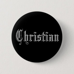 Christian 6 Cm Round Badge